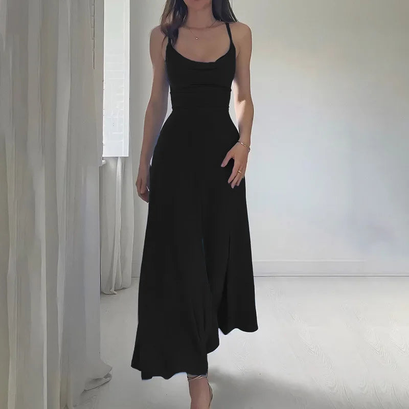 Anby – Gedrapeerde maxi-jurk van zachte stof met elegante snit
