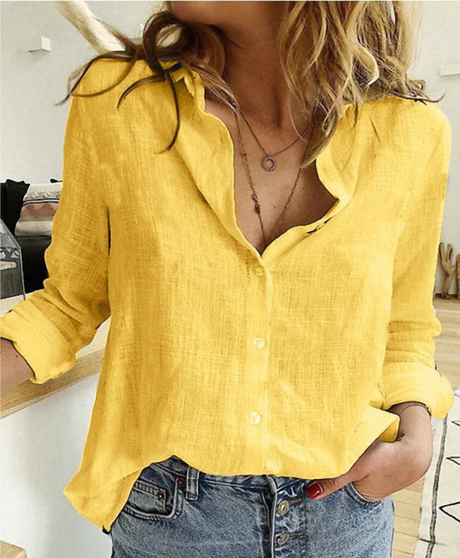 Chloë - Casual Luchtige Linnen Dames Blouse