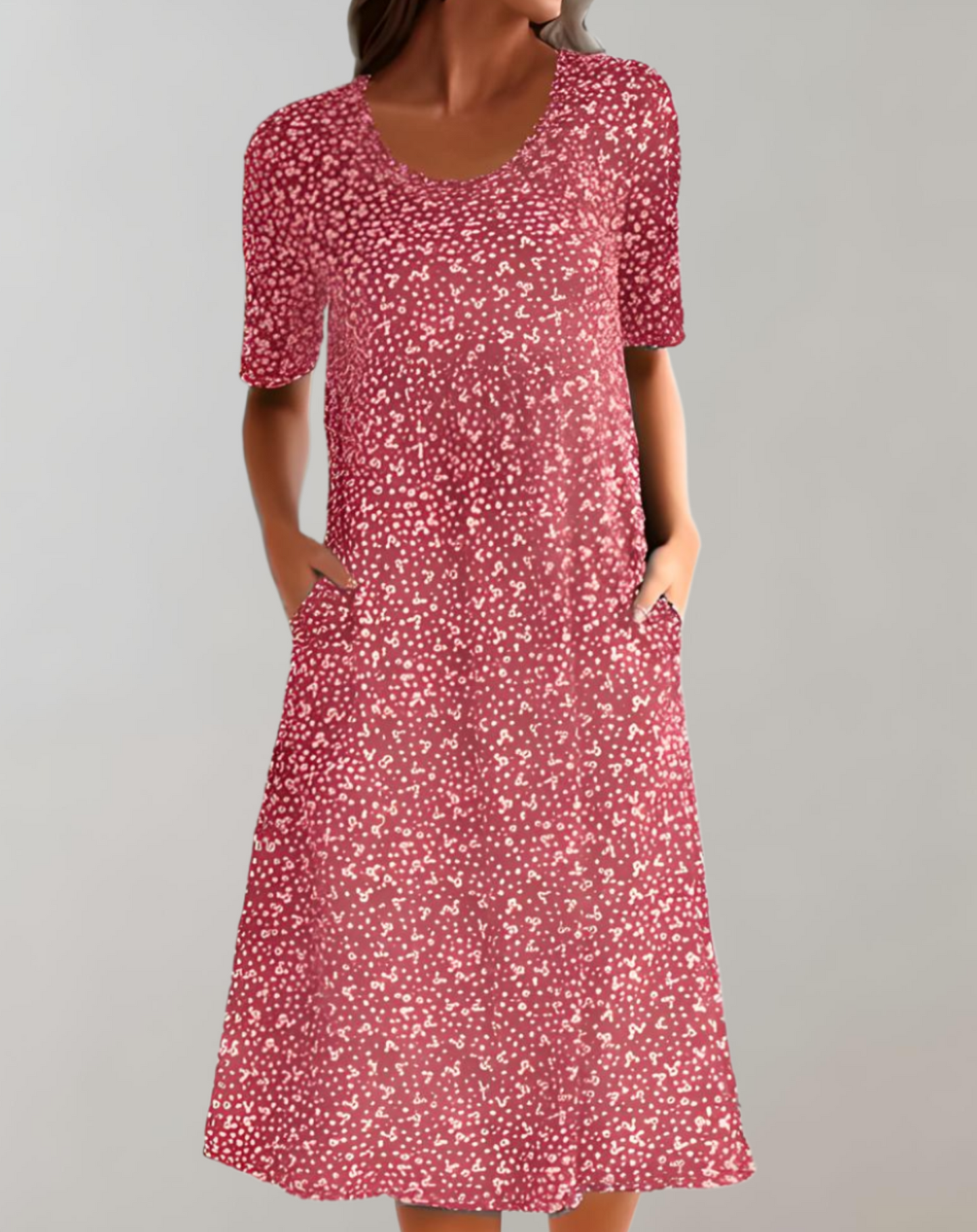 Lena – Luchtige Maxi Zomerjurk Met Bloemenprint En Ronde Hals