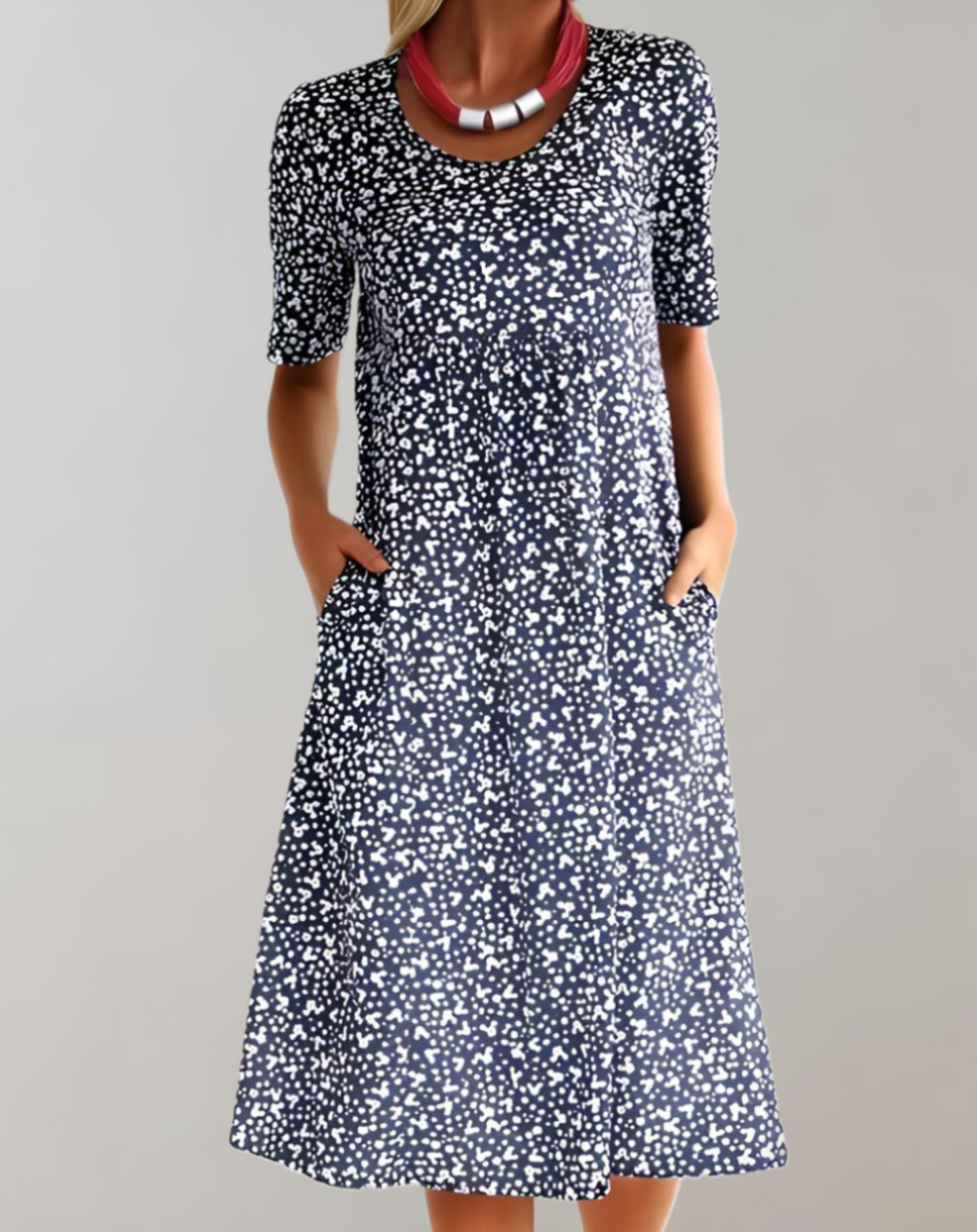 Lena – Luchtige Maxi Zomerjurk Met Bloemenprint En Ronde Hals