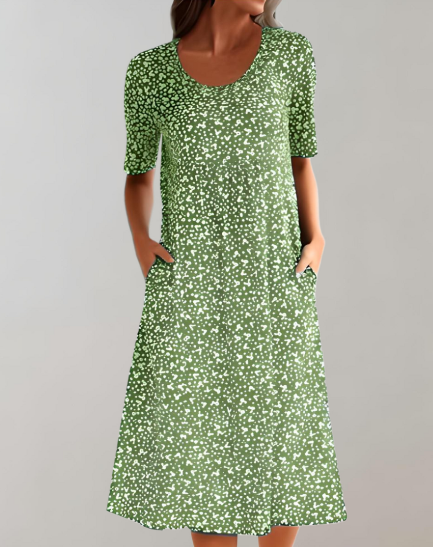 Lena – Luchtige Maxi Zomerjurk Met Bloemenprint En Ronde Hals