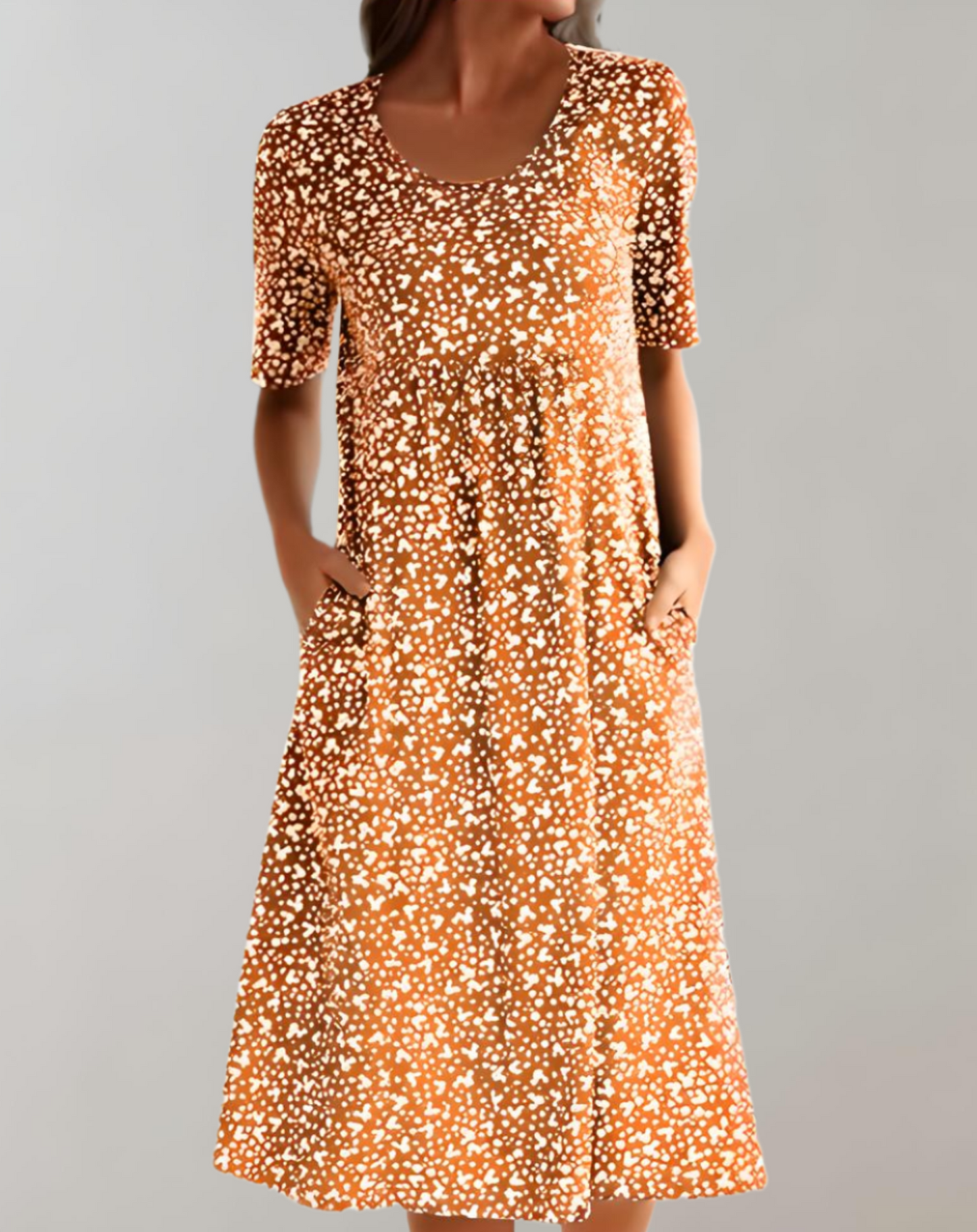 Lena – Luchtige Maxi Zomerjurk Met Bloemenprint En Ronde Hals