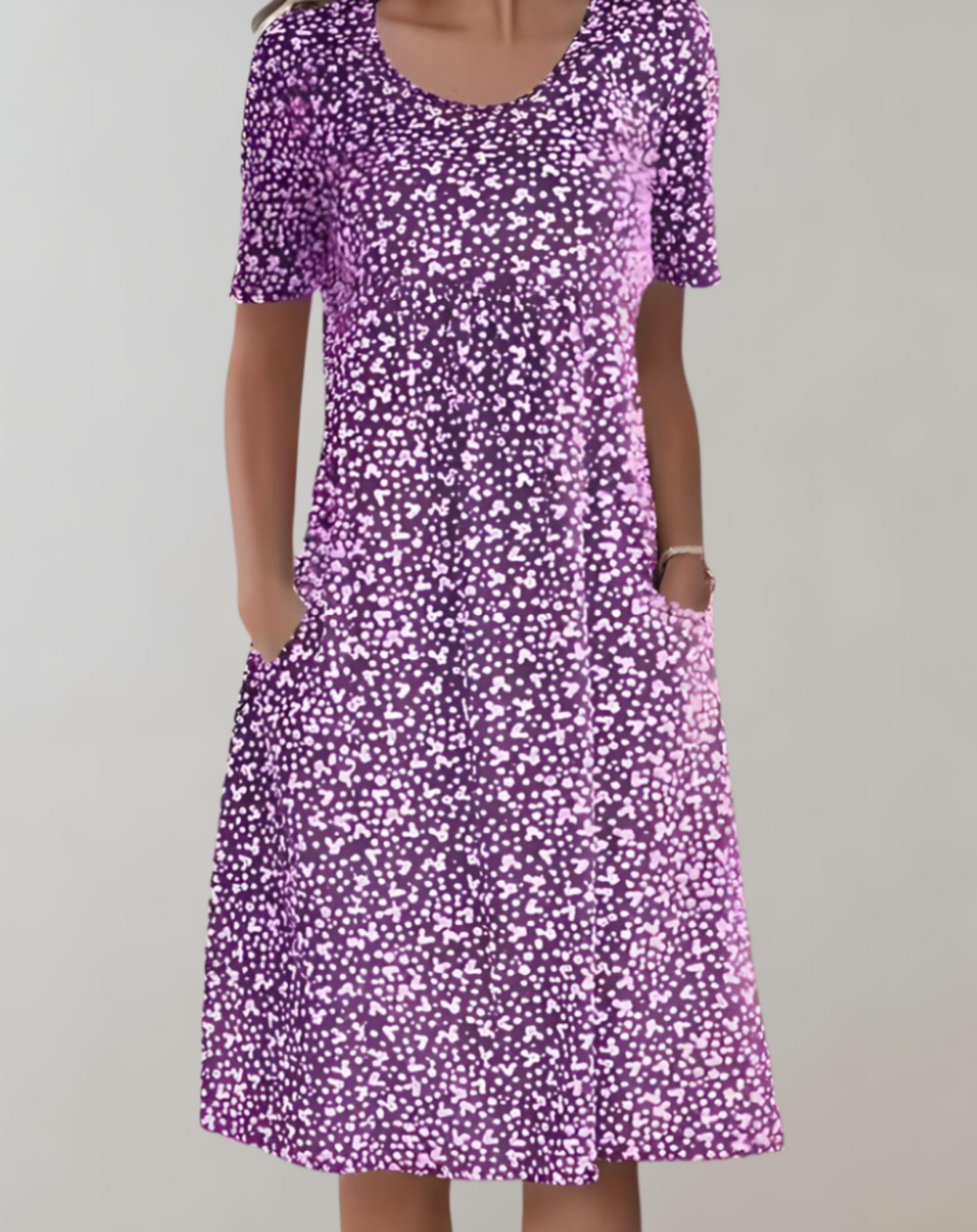 Lena – Luchtige Maxi Zomerjurk Met Bloemenprint En Ronde Hals