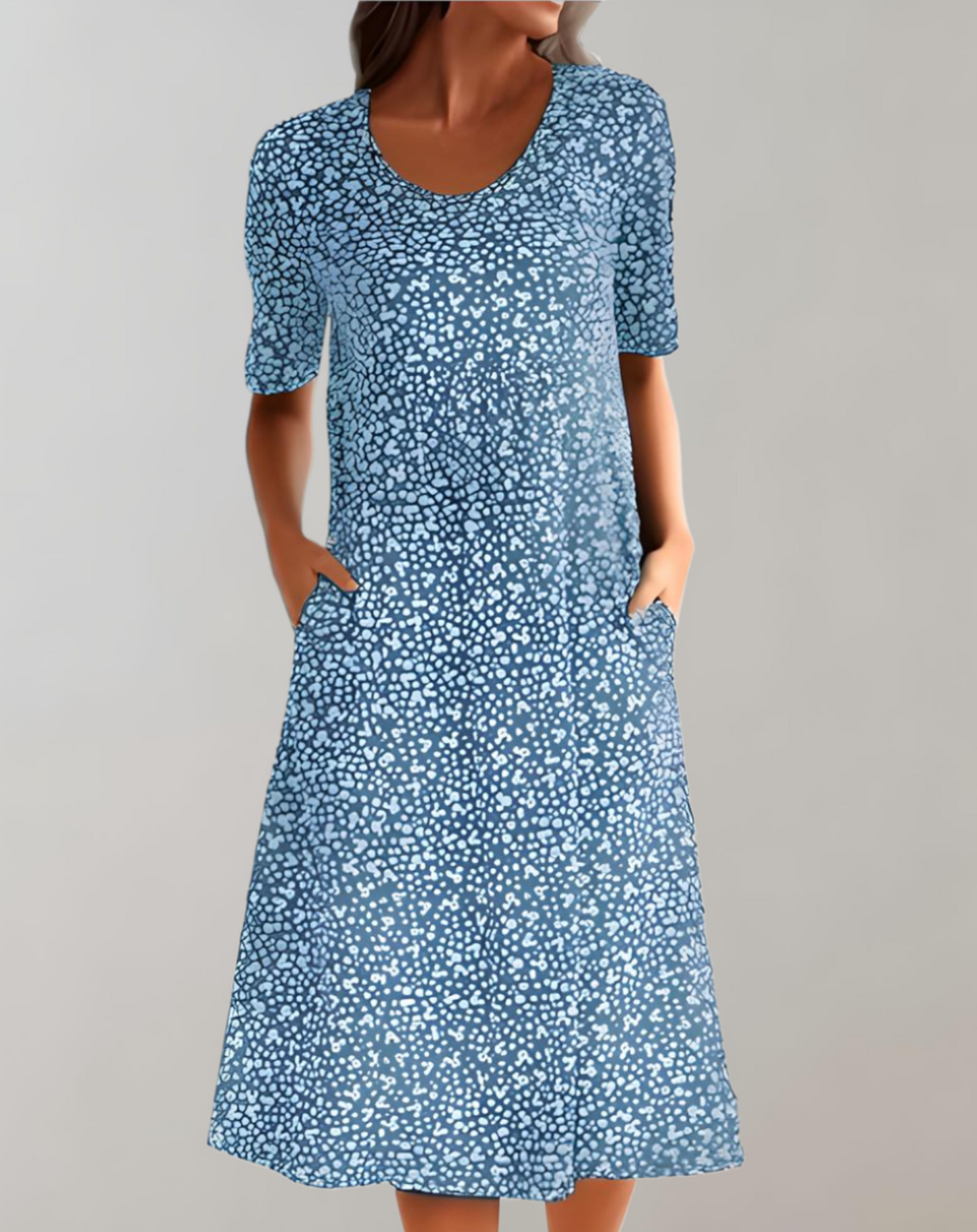 Lena – Luchtige Maxi Zomerjurk Met Bloemenprint En Ronde Hals