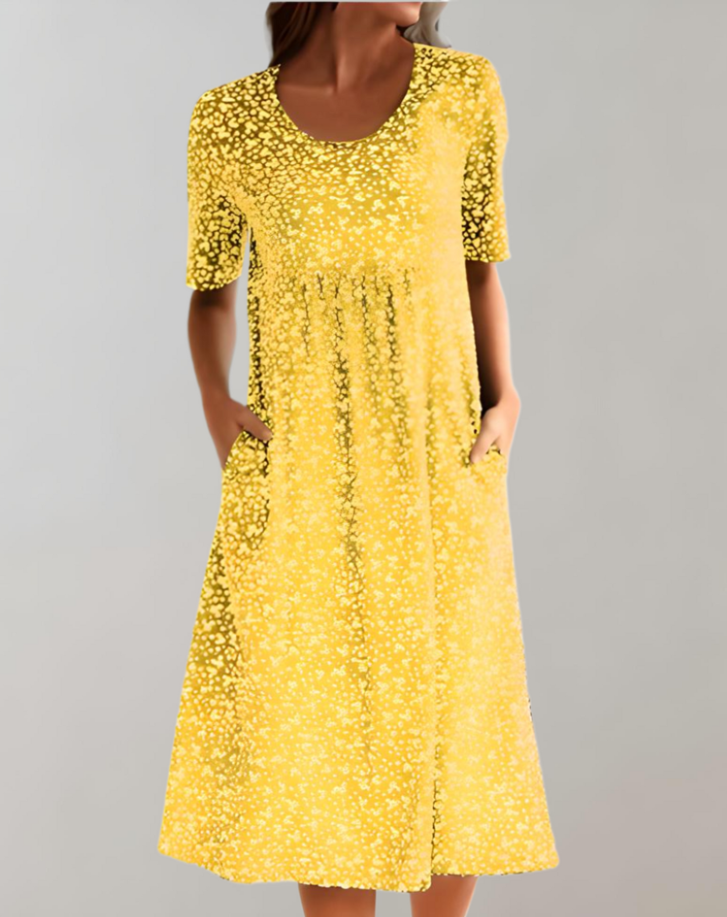 Lena – Luchtige Maxi Zomerjurk Met Bloemenprint En Ronde Hals