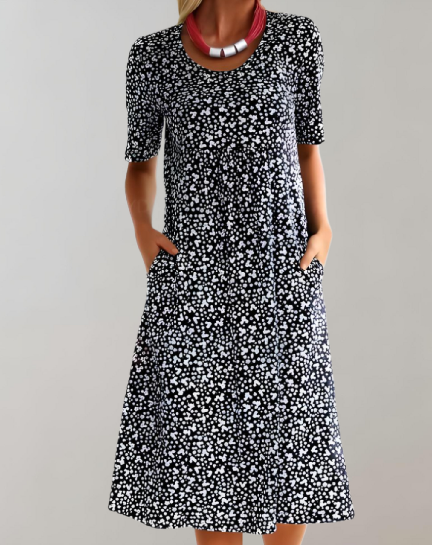 Lena – Luchtige Maxi Zomerjurk Met Bloemenprint En Ronde Hals