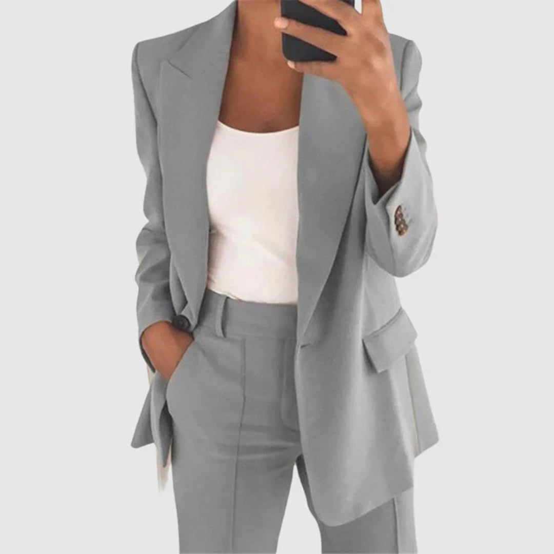 Isa – blazer met zachte voering en rechte pasvorm