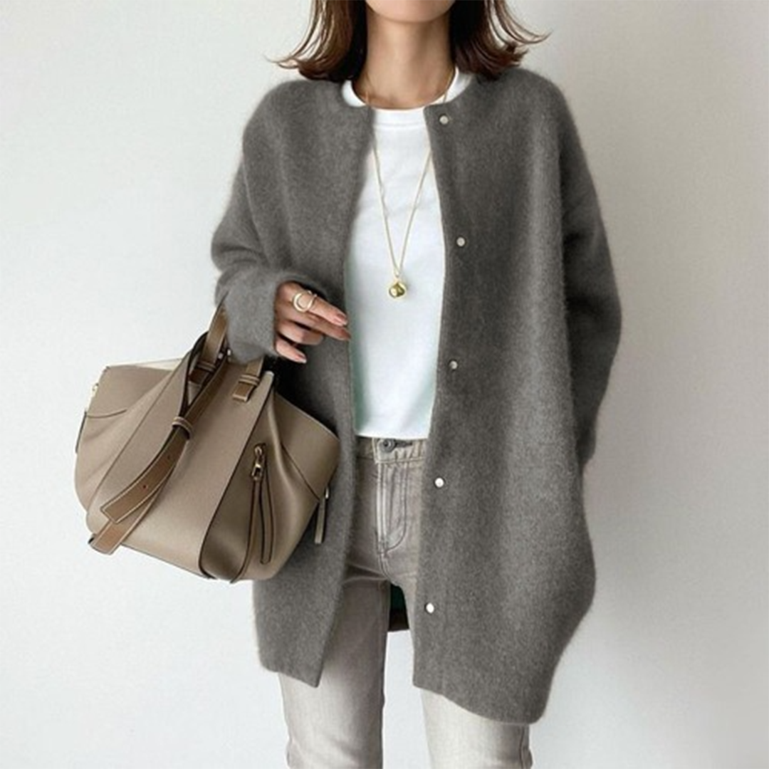 Ella – oversized cardigan vest met knopen