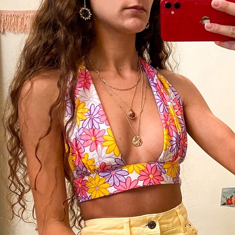 Amy - Boho dames halter top