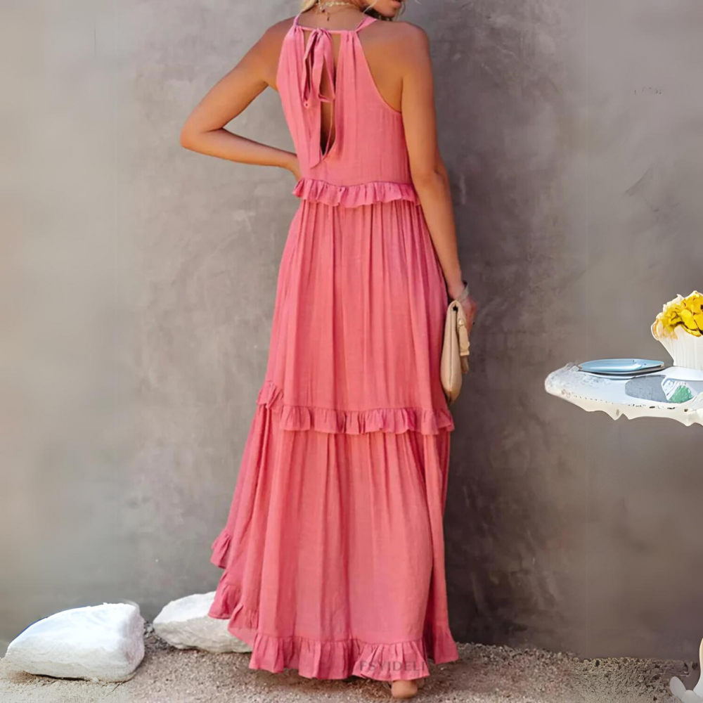 Hanna – Zomer Maxi Jurk met Ruchesdetails