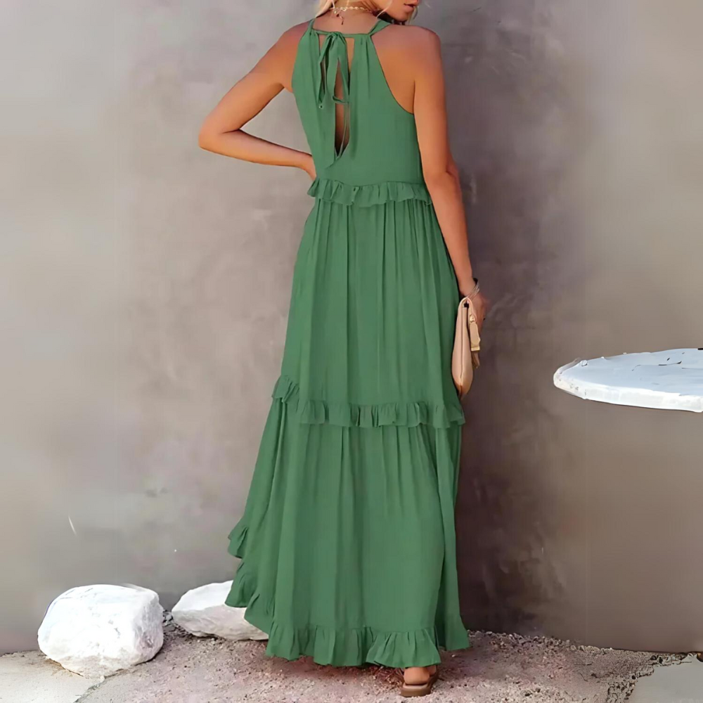Hanna – Zomer Maxi Jurk met Ruchesdetails
