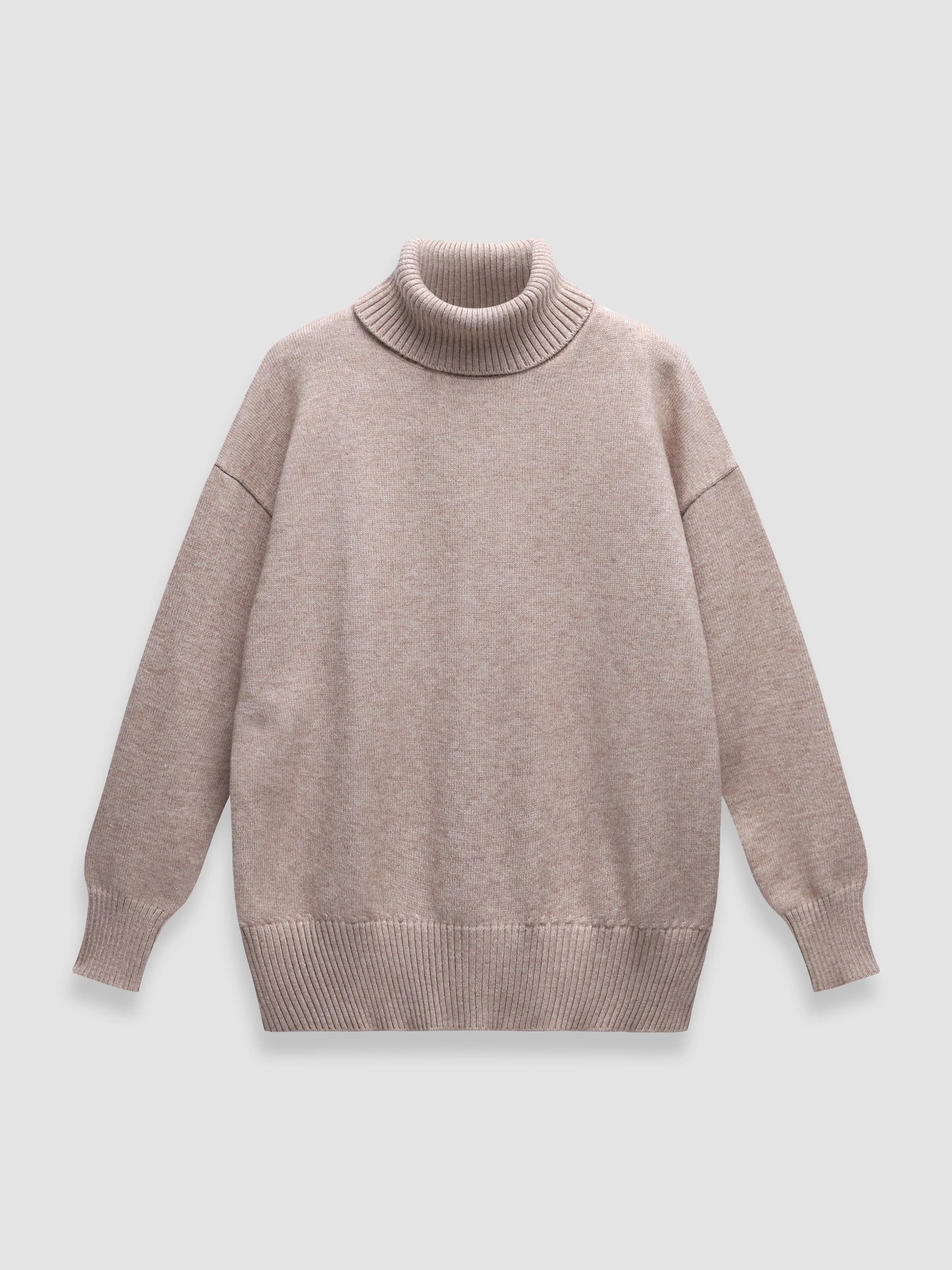 Harper – zachte oversized coltrui van zware knit met ribdetails