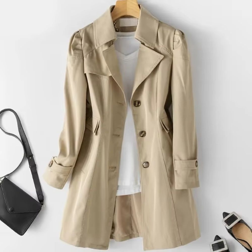 Élise – mid-length trenchcoat met lange mouwen