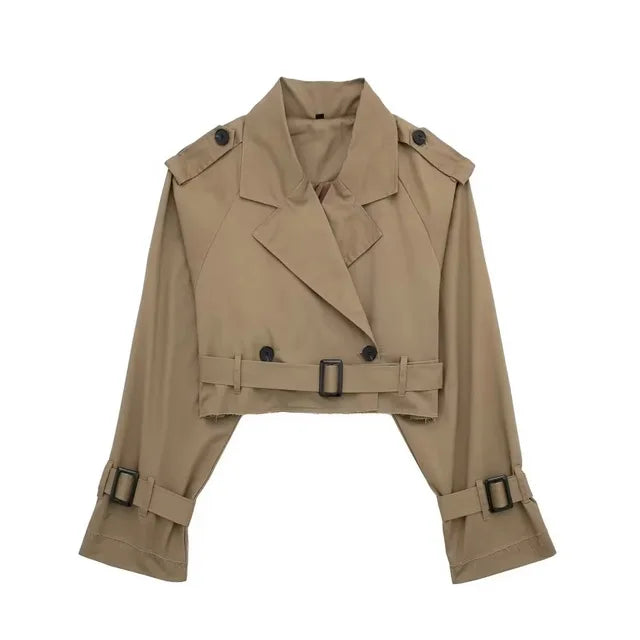 Juliette – Korte Trenchcoat Met Tailleriem