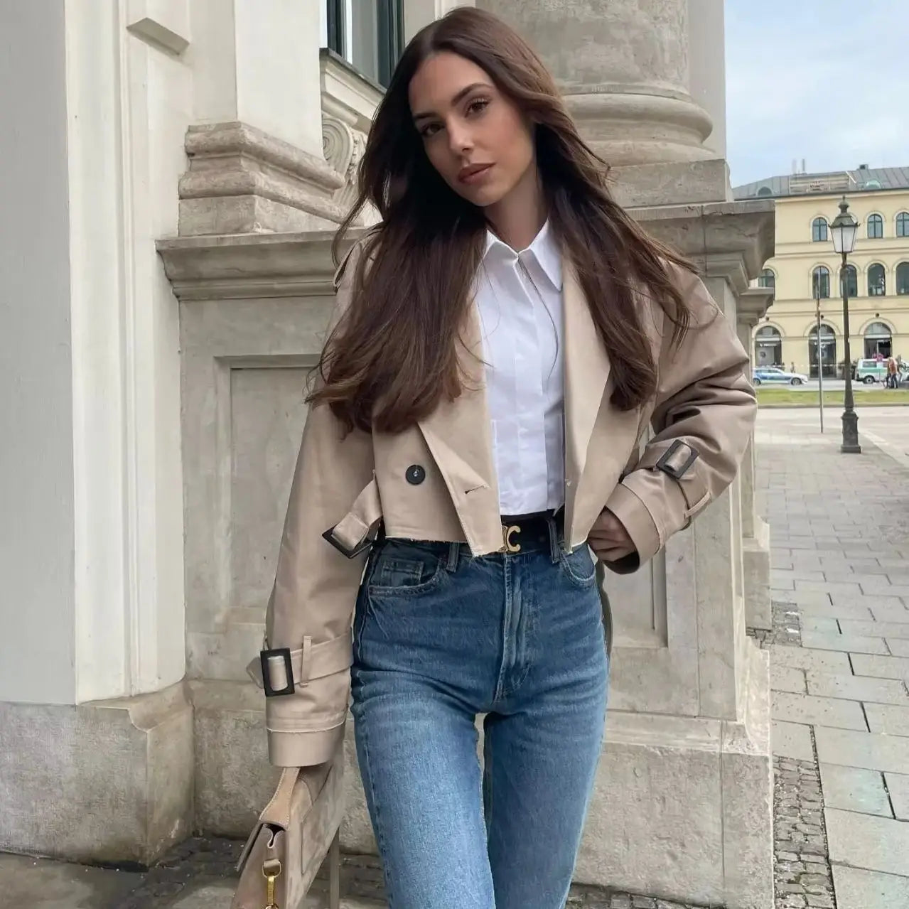 Juliette – Korte Trenchcoat Met Tailleriem