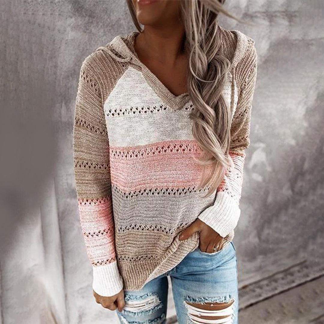 Avalynn – oversized gebreide trui met v-hals