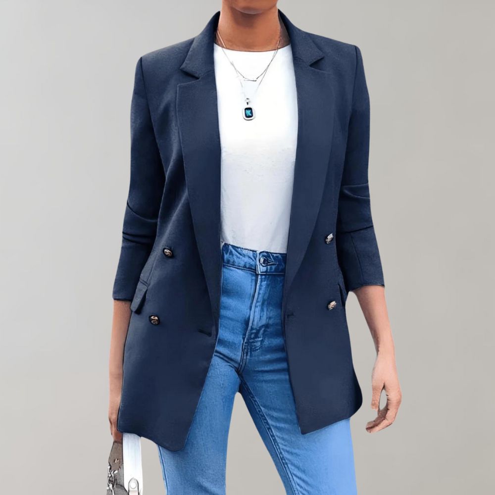 Lara – Getailleerde Dames Blazer Met Driekwart Mouwen