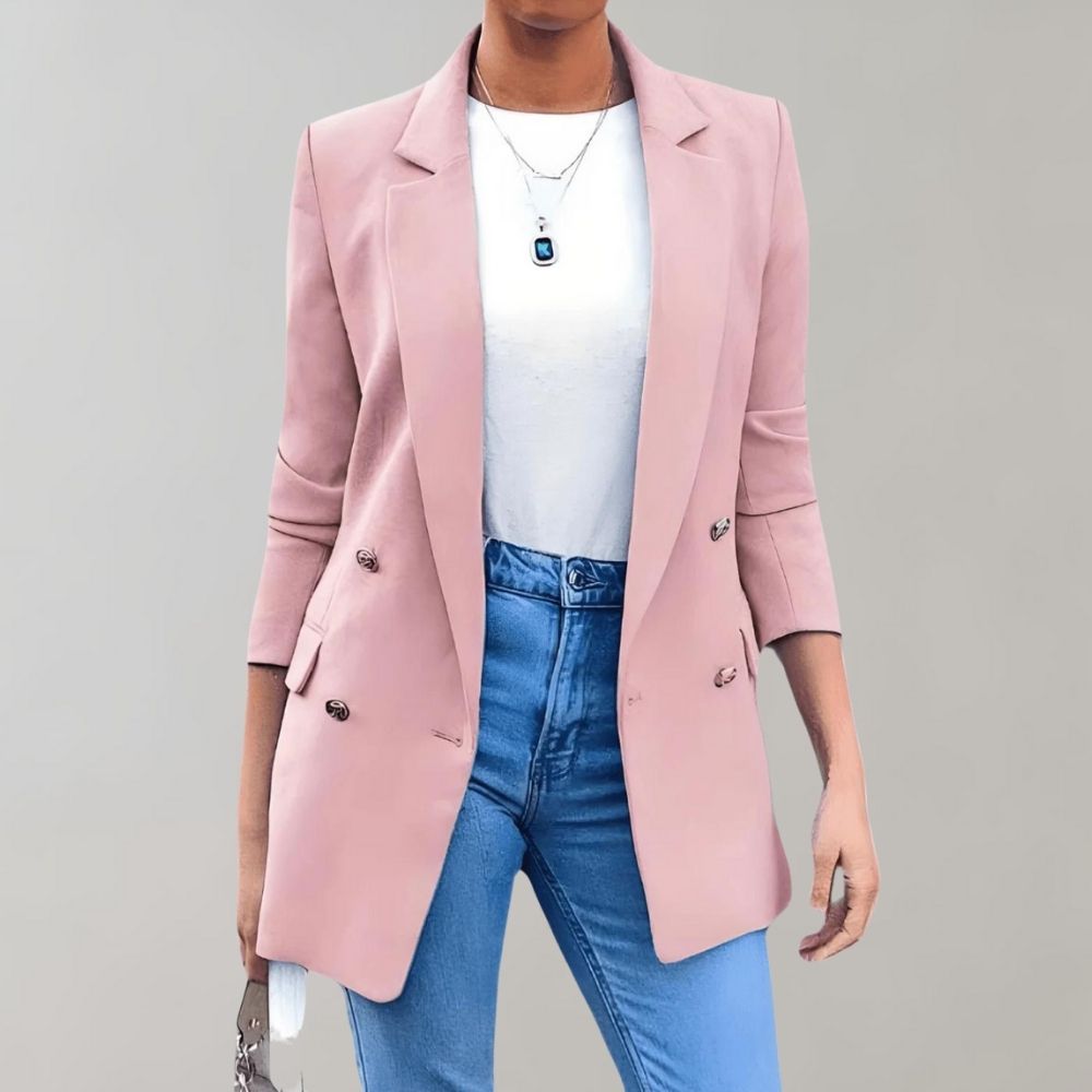 Lara – Getailleerde Dames Blazer Met Driekwart Mouwen
