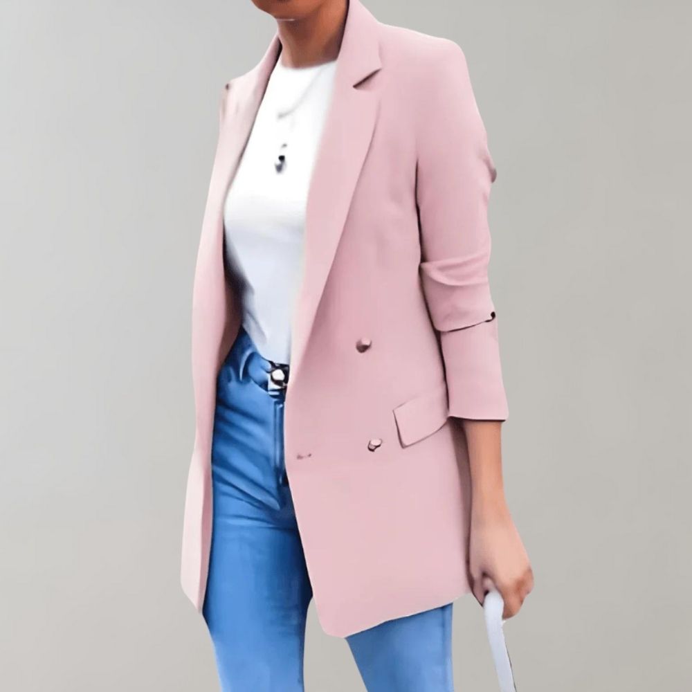 Lara – Getailleerde Dames Blazer Met Driekwart Mouwen