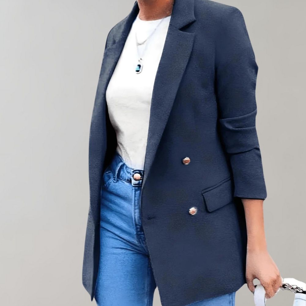 Lara – Getailleerde Dames Blazer Met Driekwart Mouwen