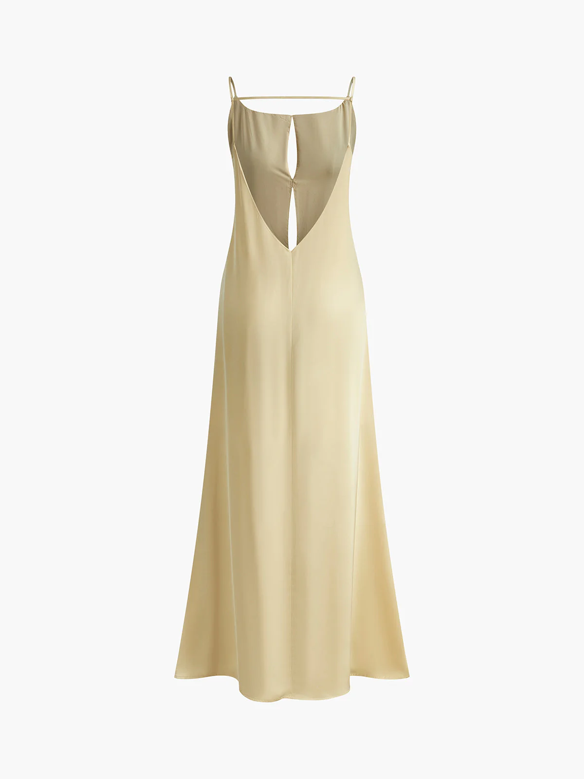 Sanne – zomer maxi jurk met open rug en fijne spaghettibandjes