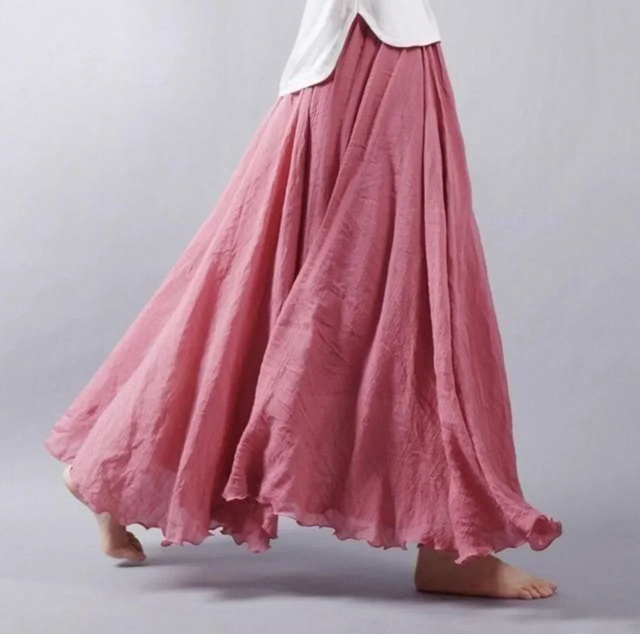 Luna – Boho Maxi-rok Met Hoge Taille En Luchtige Plooien