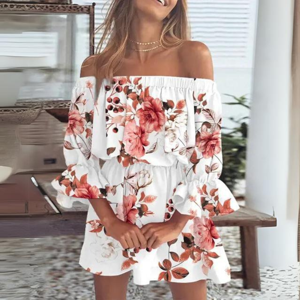 Elodie – Off-Shoulder Dames Zomer jurk