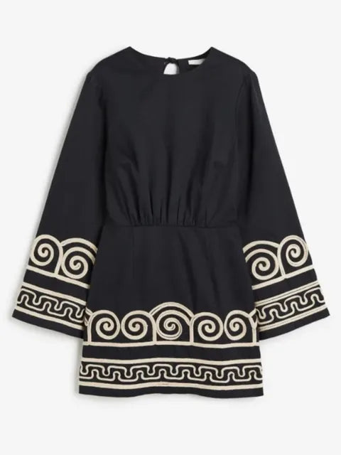 Braythe – Kaftan Jurk met Zilver Borduursels