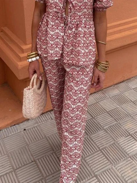 Luna – Oversized Linnenblend Blouse Zomer Set