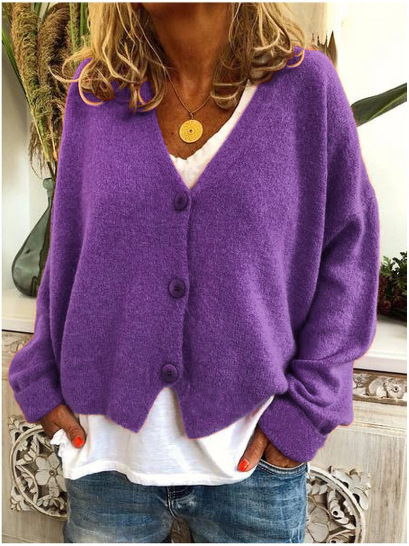 Sofie – zachte cardigan-vest met V-hals en knoopsluiting
