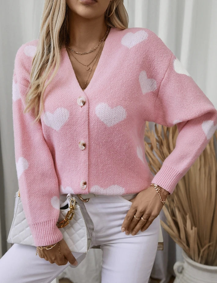 Livia – retro cardigan vest met knopen en losse pasvorm