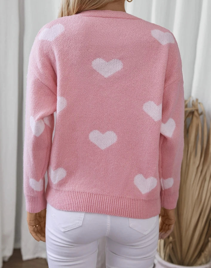 Livia – retro cardigan vest met knopen en losse pasvorm
