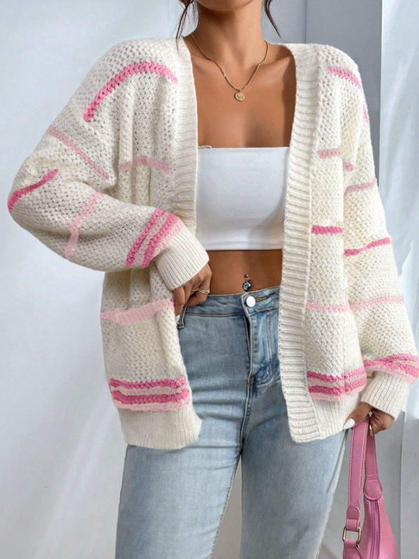 Sara – oversized cardigan-vest met strepen