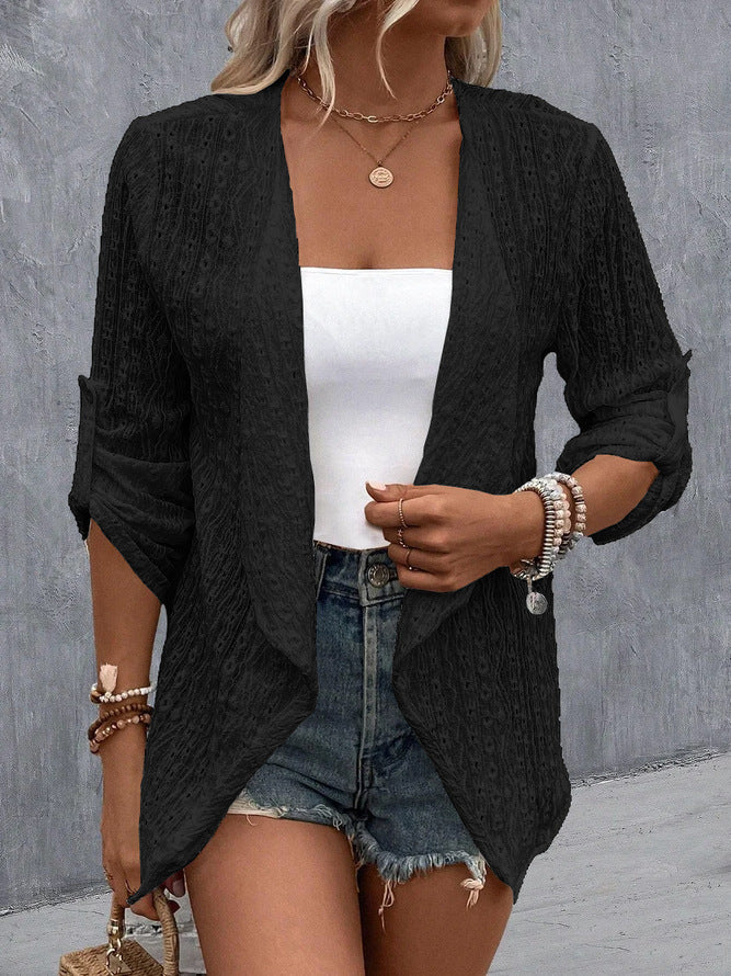 Luna – gehaakte dames cardigan-vest met open voorkant