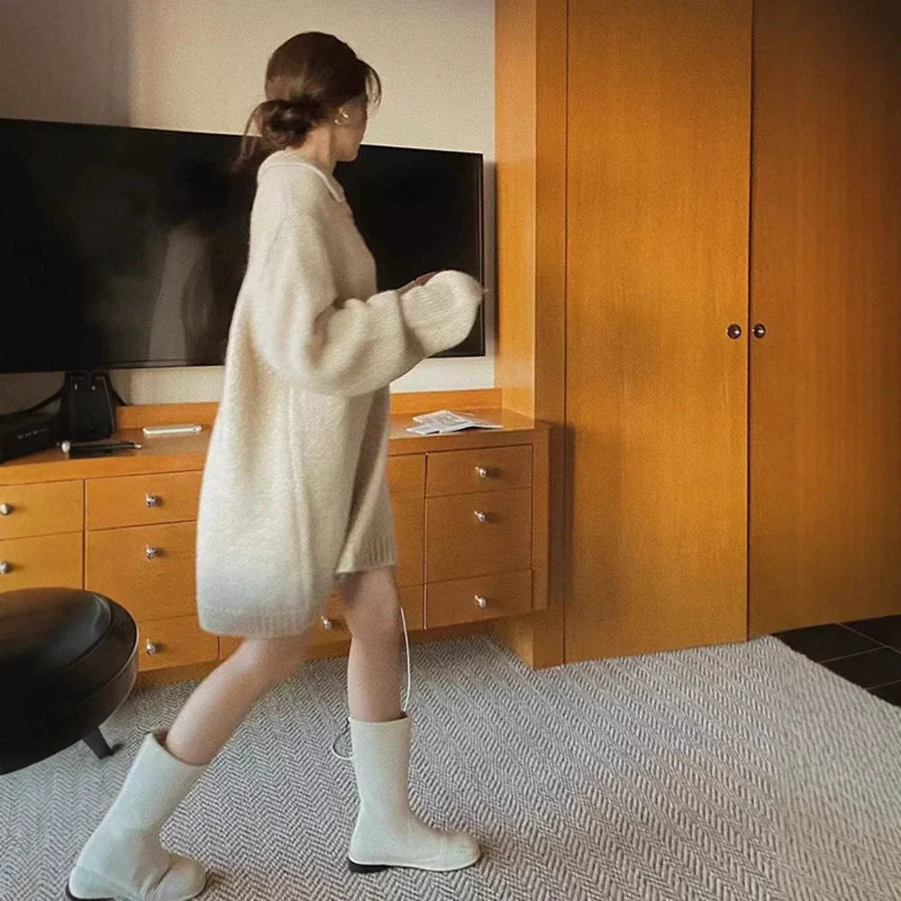 Livia – Oversized Wollen Damesjas Met Knoopsluiting