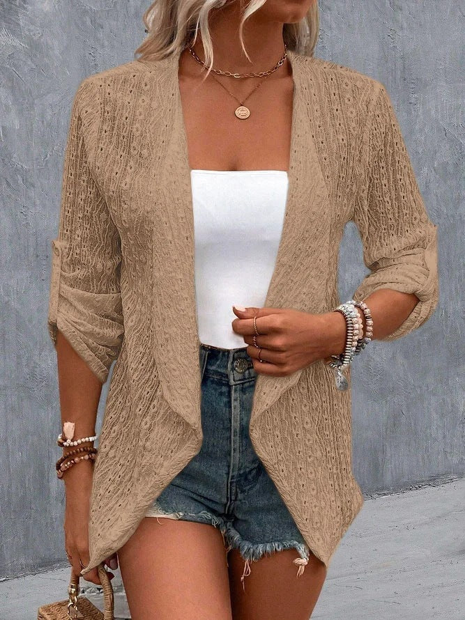 Luna – gehaakte dames cardigan-vest met open voorkant