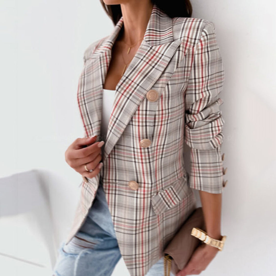 Louise – geruite blazer met voering