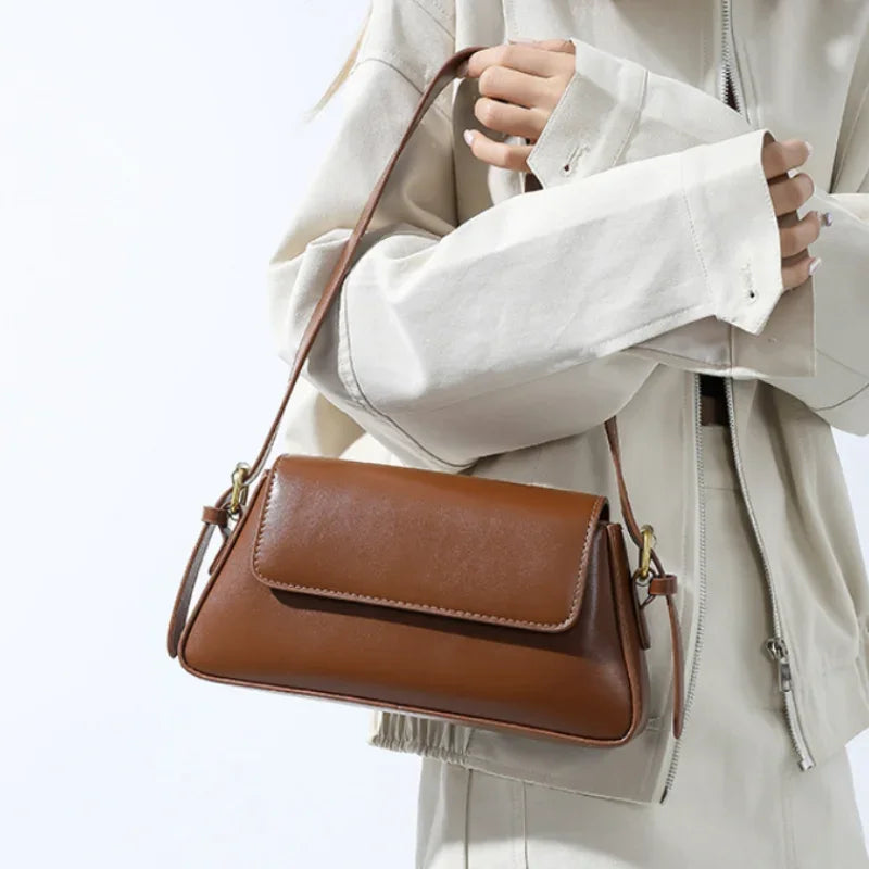 Elin – retro schoudertas van pu leer