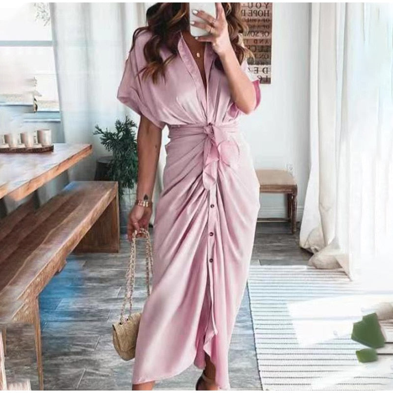 Julia – Luxe maxi jurk met verfijnde details