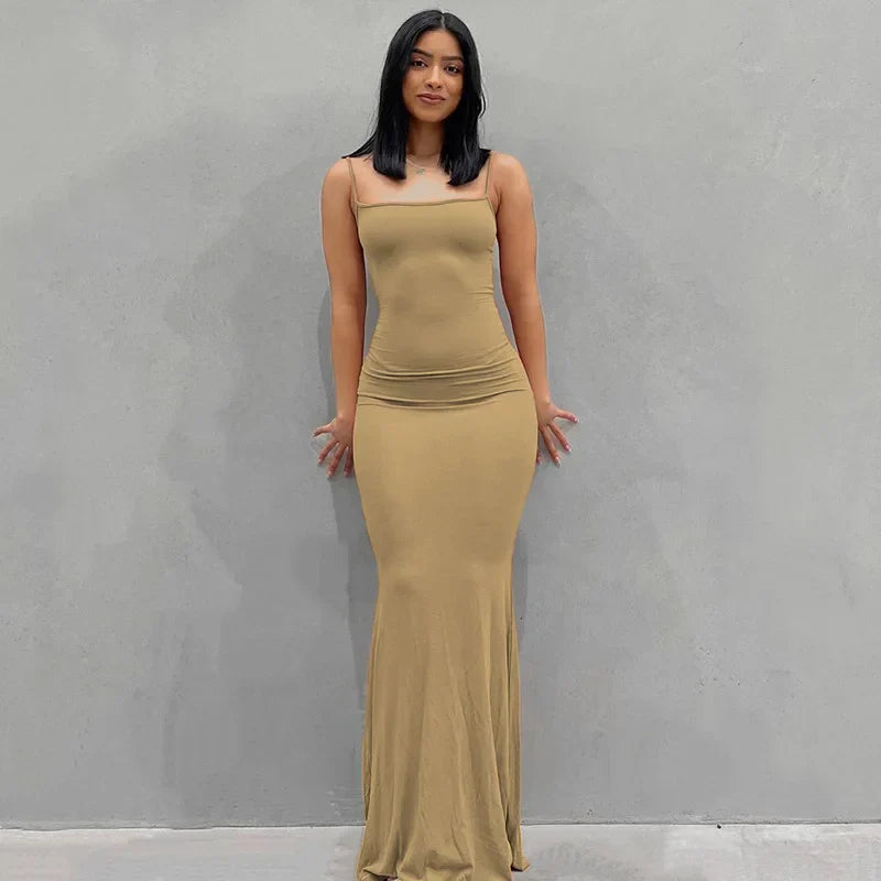 Nina – Slim fit bodycon maxi jurk