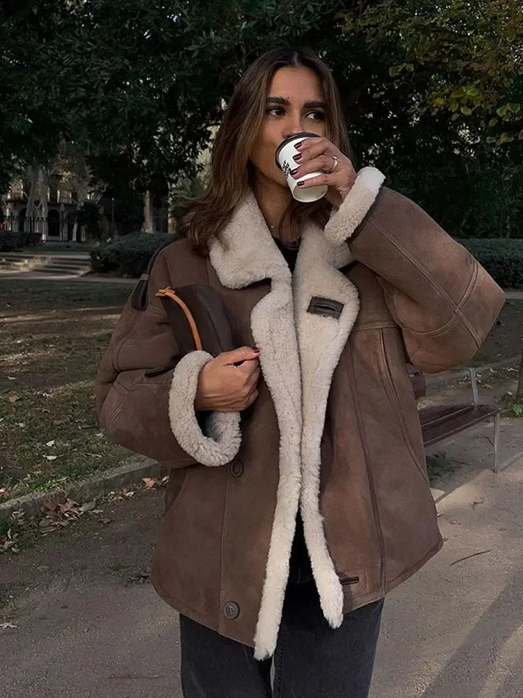 Zoe - oversized fleece jas