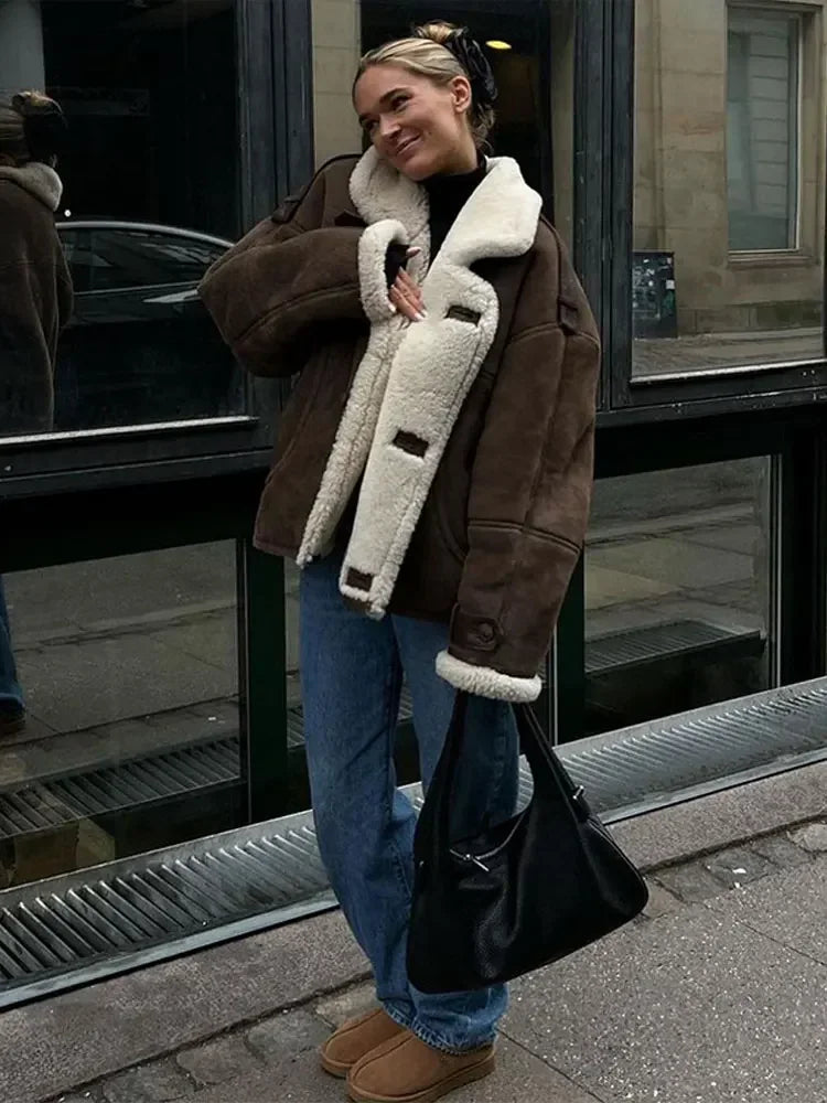 Zoe - oversized fleece jas
