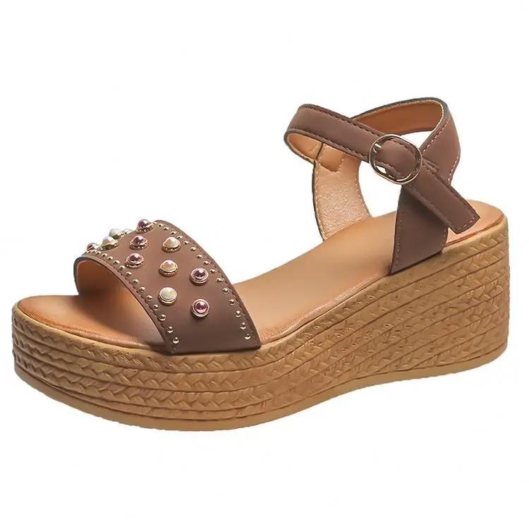 Sharon – Comfortabele sleehaksandalen met verstelbare band