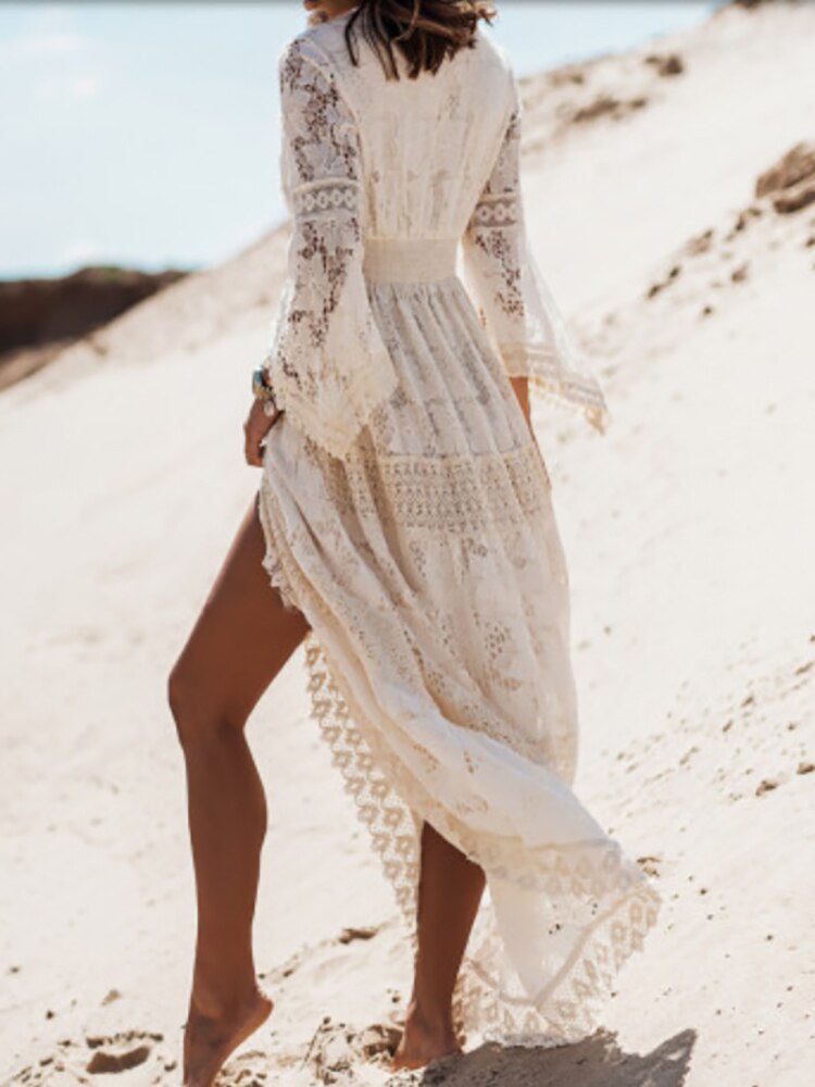 Elena - Luchtige Boho Zomerjurk Dames Met Mouwen