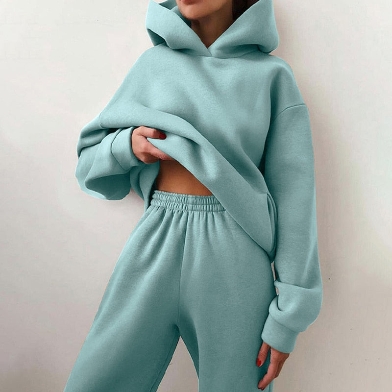 Hanne – dames loungepak met trui en joggingbroek