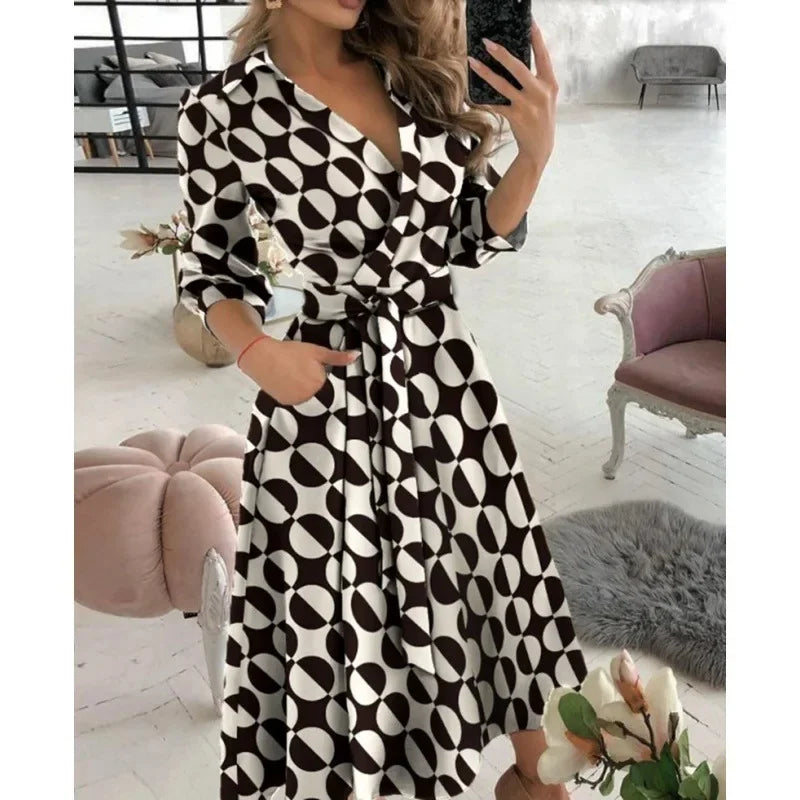 Julia – Getailleerde Maxi Wikkel Jurk Met tailleband