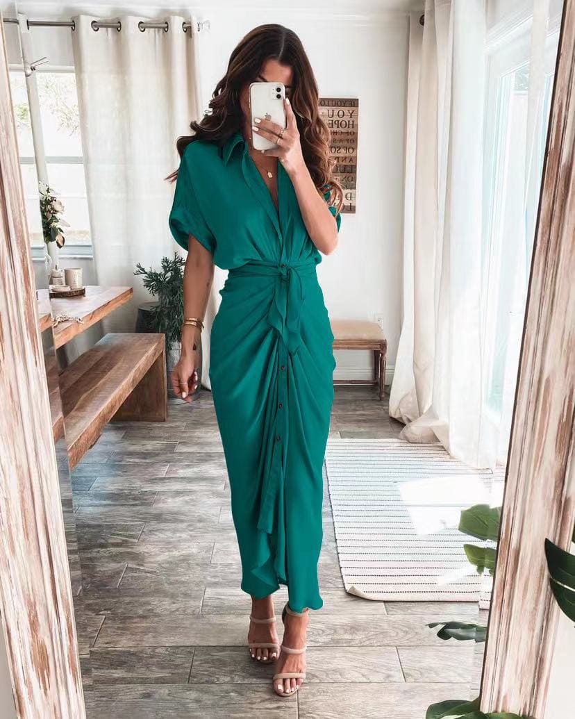 Julia – Luxe maxi jurk met verfijnde details