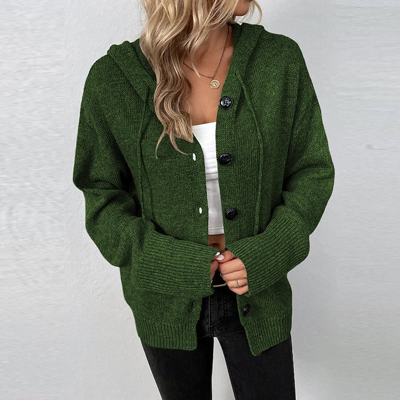 Bo – dikgebreid cardigan-vest met capuchon
