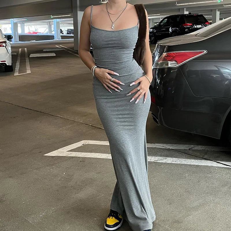 Nina – Slim fit bodycon maxi jurk