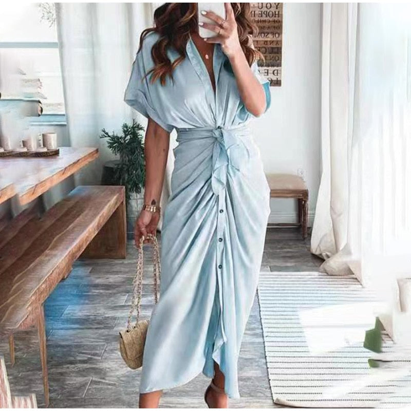 Julia – Luxe maxi jurk met verfijnde details